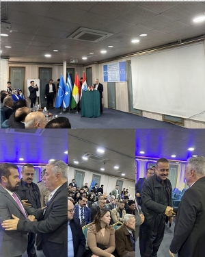 شاندێكی مه&zwnj;كته&zwnj;بی سیاسیی YNDK به&zwnj;شداری ڕێوڕه&zwnj;سمی كردنه&zwnj;وه&zwnj;ی  كۆنگره&zwnj;ی پارتی یه&zwnj;كگرتووی توركمان ده&zwnj;كات