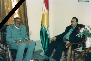 غفور مخموري يعزي حزب رزگاري الکوردي اللبناني وعائلة الفقيد (محمود خضر فتاح أحمد رئيس حزب رزگاري الکوردي اللبناني)
