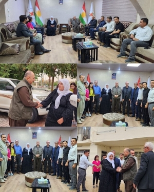 سكرتێری گشتیی YNDK پێشوازى لە ماڵباتى شەهید (دەنیز هێڤى) دەكات