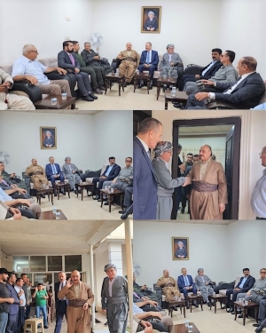 سكرتێری گشتیی YNDK سەردانی بنەماڵەى خوالێخۆشبوو حەمەدەمین حاجى صادق خەزنەیى دەکات