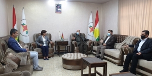 سكرتێری گشتیی YNDK پێشوازی لە شاندى پارتى دیموکراتى گەلان HDP دەكات