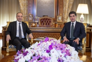 نێچیرڤان بارزانی پێشوازی ل ئۆسمان بایدەمیر کر