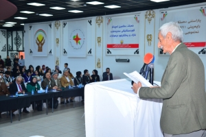 وتاری كردنەوەی شەشەم كۆنگرەی یەكێتیمان YNDK کە لەلایەن بەتەمەنترین ئەندامى کۆنگرە هەڤاڵ ئەحمەد عەبدوڵڵا زەرۆ ئەندامى کۆمیتەى سەرکردایەتیى YNDK خوێنرایەوە