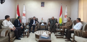 سكرتێری گشتیی YNDK پێشوازی لە شاندێکى پارتى یەکێتى دیموکرات PYD دەکات