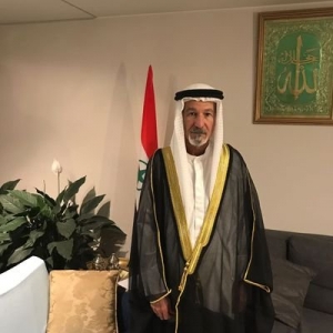الزعیم الأحوازي محمود بشاري الكعبي يهنىء الإتحاد القومي الديمقراطي الكوردستاني YNDK